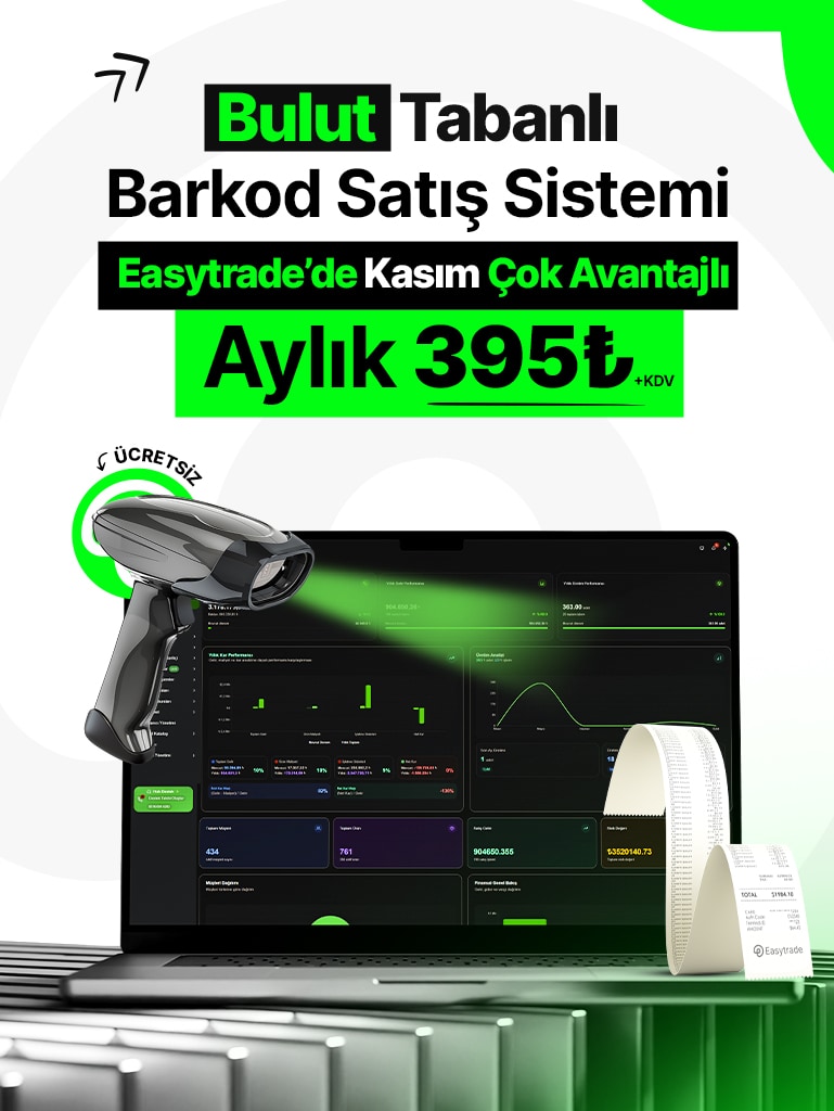Easytrade Kasım Kampanyası - Bulut Tabanlı Barkod Satış Sistemi